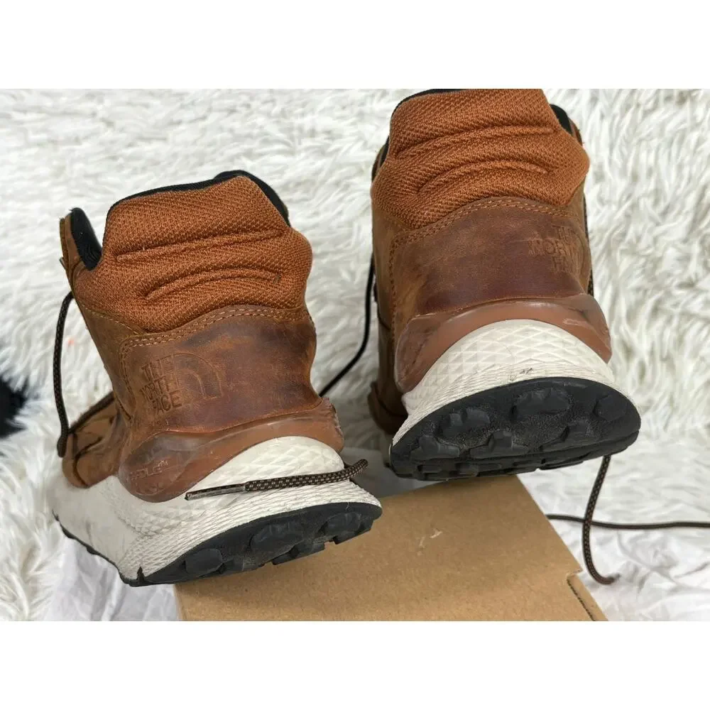 The North Face Vals II Mid Leather Boots Mens Size 13 Waterproof Brown NF0A819J